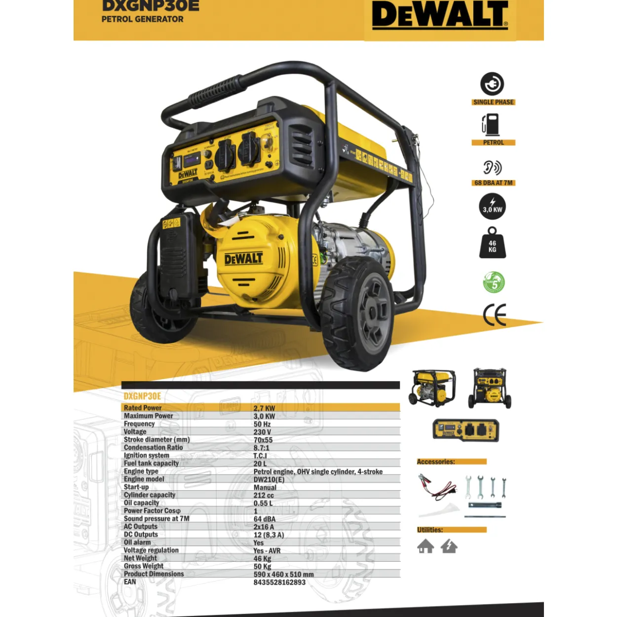 Aggregaatti DeWalt DXGNP30E