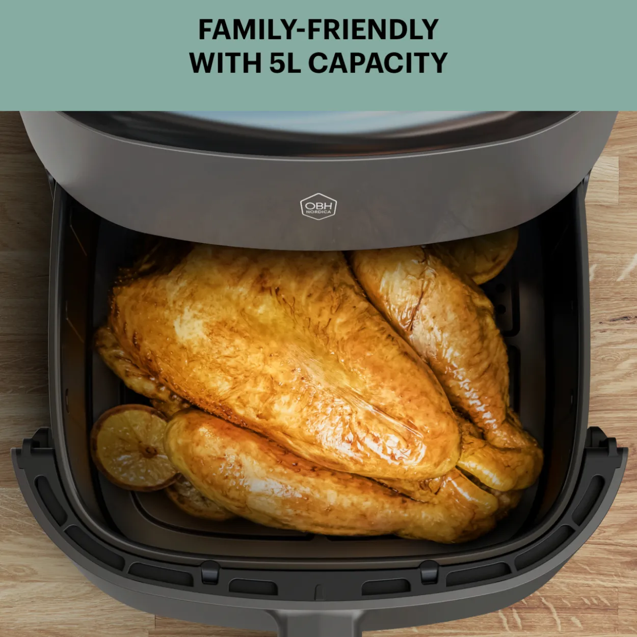 Air fryer OBH Nordica AG245BS0 Easy Fry Max, digitaalinen, 5 l, harmaa