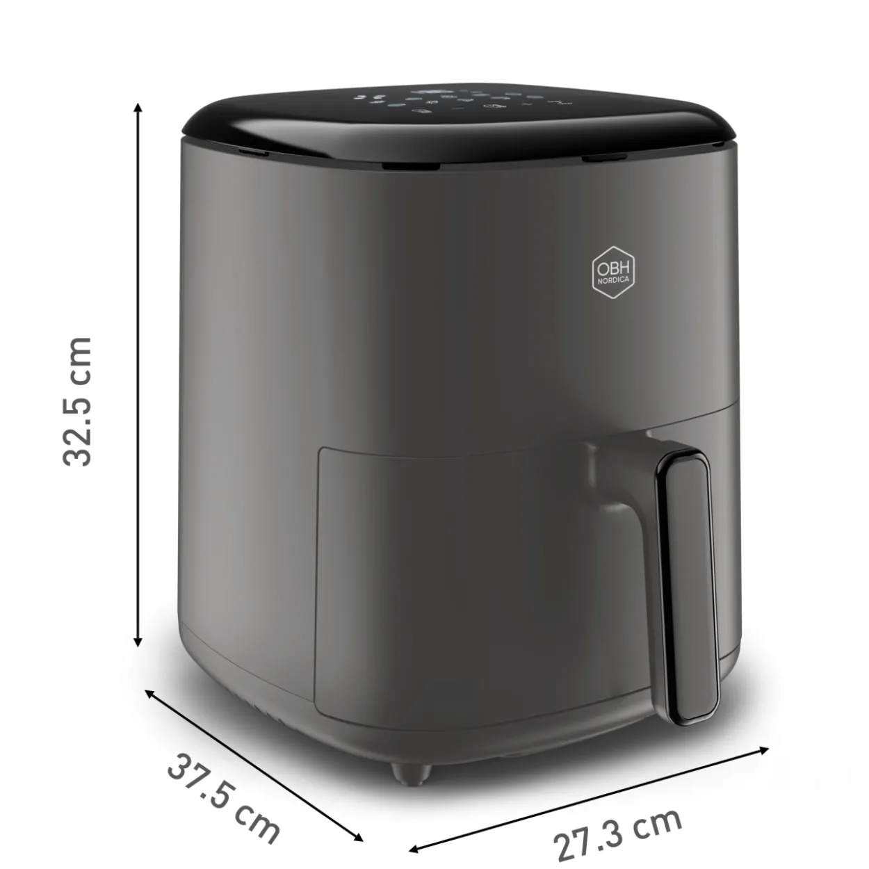 Air fryer OBH Nordica AG245BS0 Easy Fry Max, digitaalinen, 5 l, harmaa