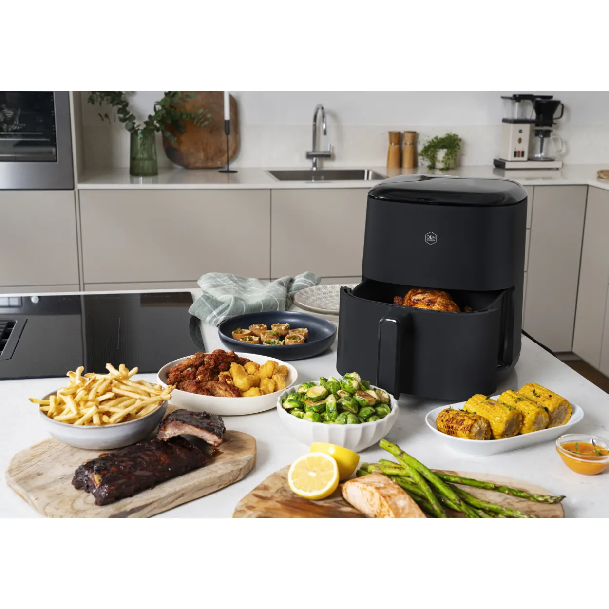 Air fryer OBH Nordica AG2458S0 Easy Fry Max, digitaalinen, 5 l, musta