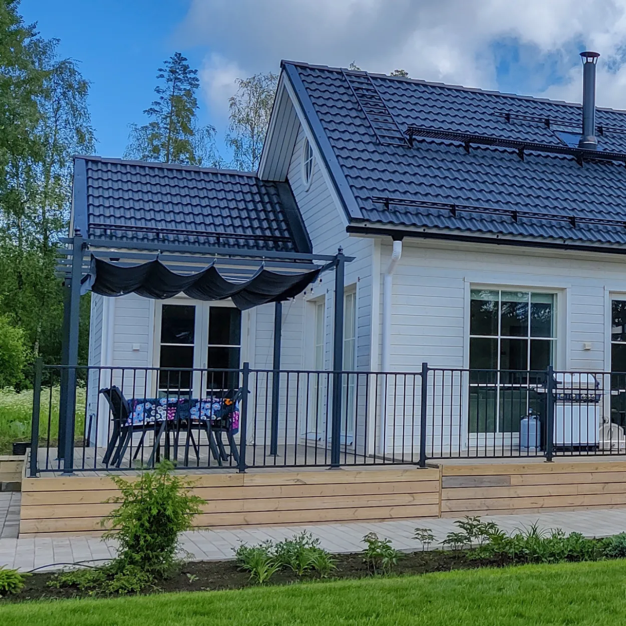 Aitaelementti Green Land Garden 1000 x 1800 mm, alumiininen, musta