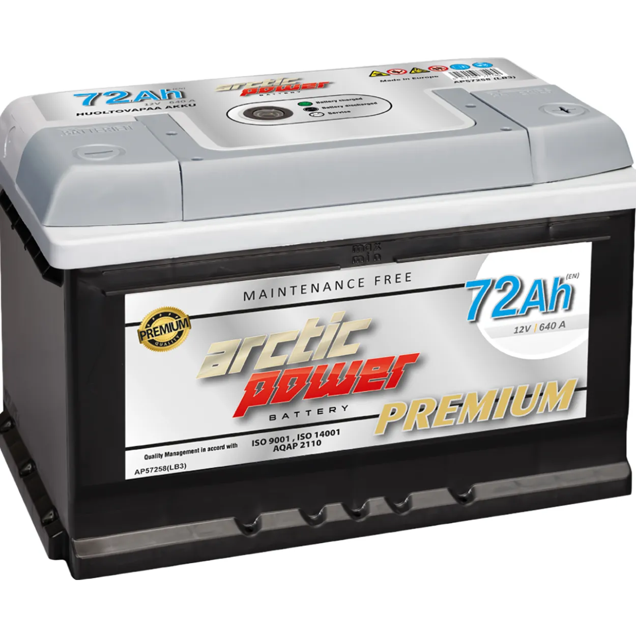 Akku Arctic Power 72 Ah 275 x 175 x 175 640A -/+