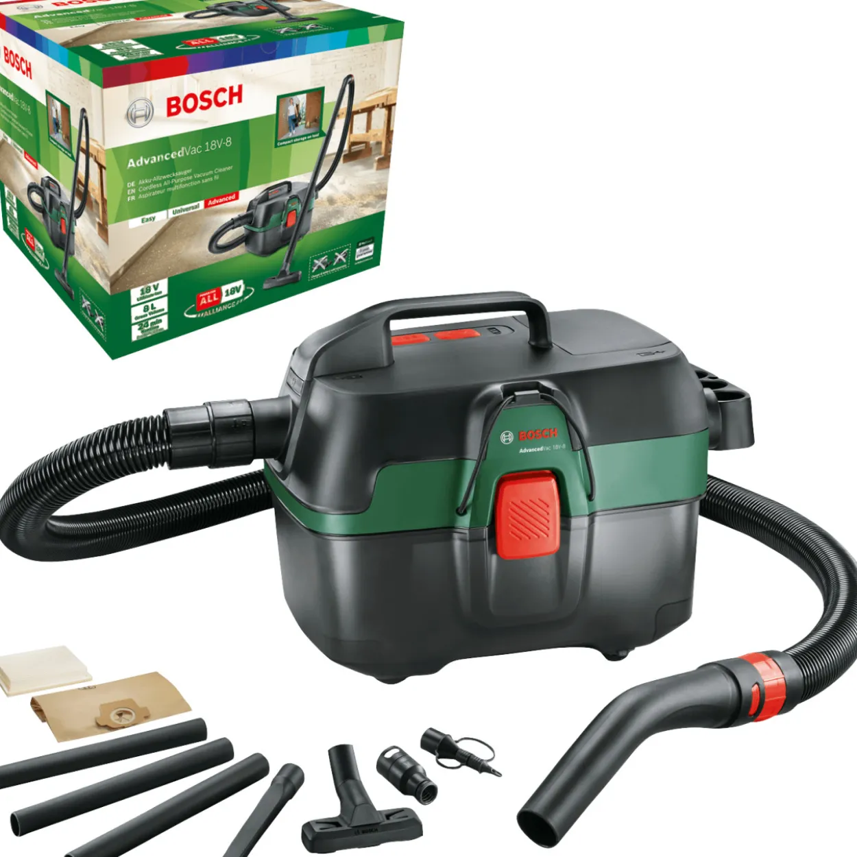 Akkuimuri Bosch AdvancedVac 18V-8 Solo