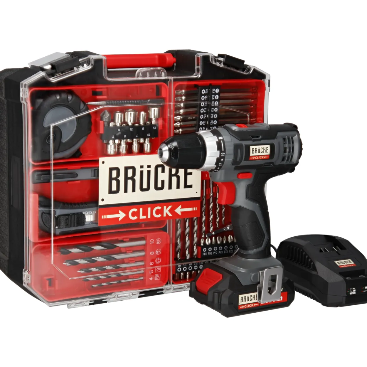 Akkuporakone CLICK 18 V + systembox
