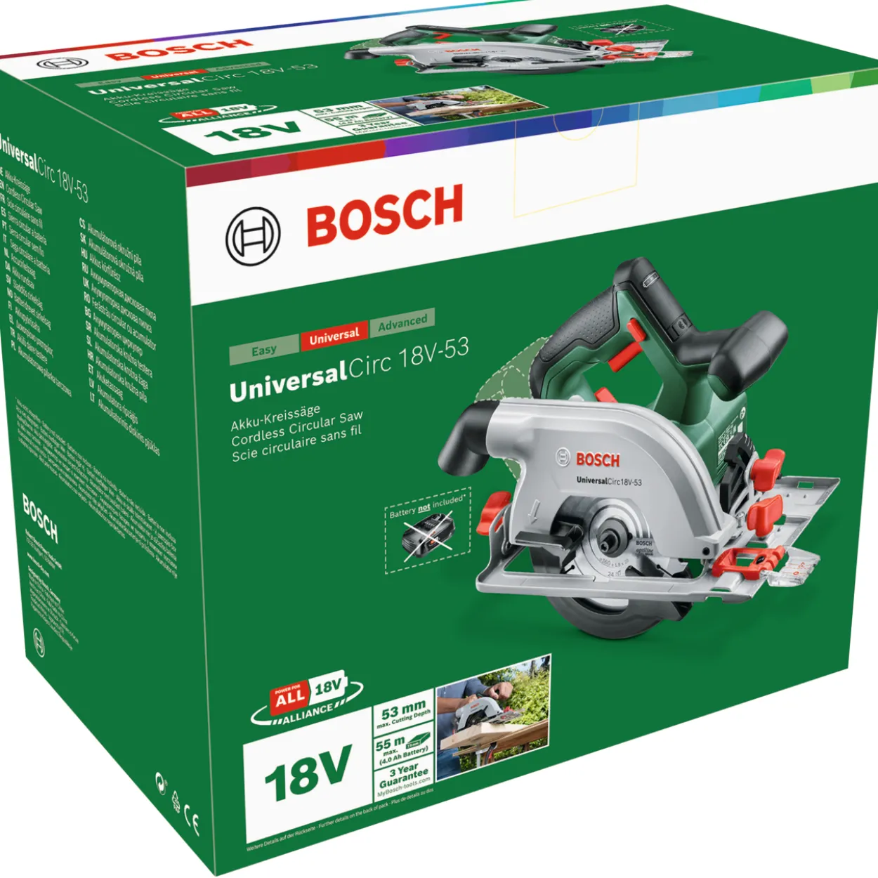Akkupyörösaha Bosch UniversalCirc 18V-53 Solo (ei sis. akkua)