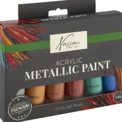 Akryyliväri Nassau Fine Art 6 x 75 ml metallihohto