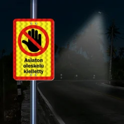 Alumiinikyltti Sekure 20 x 30 cm Asiaton oleskelu kielletty