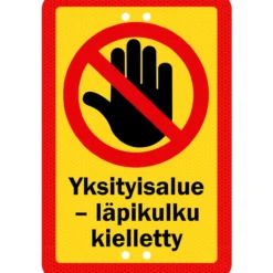 Alumiinikyltti Sekure 20 x 30 cm Yksityisalue 2