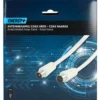 Antennikaapeli Energy+ Coax uros - Coax naaras 10 m, valkoinen