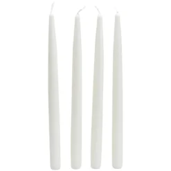 Antiikkikynttilä 28 cm 4 kpl valkoinen