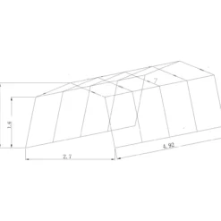 Autoteltta Prohall 2,7 x 5,1 m 500 g harmaa