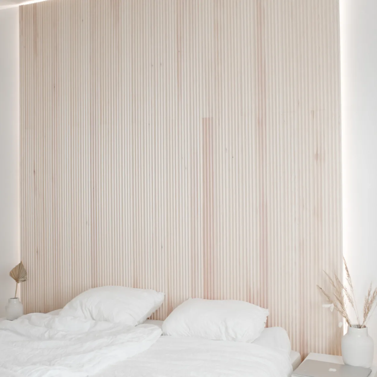 Dyyni-paneeli Cent 15x90x2400, Mänty, Valkolakattu, 5 kpl