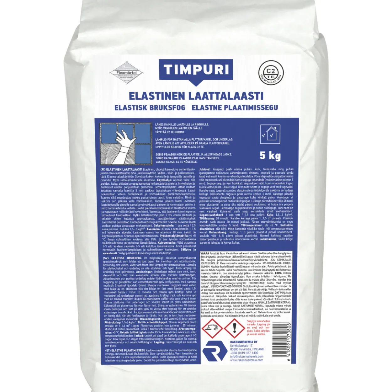Elastinen laattalaasti 5 kg