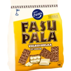 Fasupala Fazer 199 g valkosuklaa vohvelikeksi