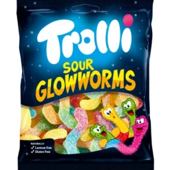 Glowworms Trolli 100 g kirpeät madot