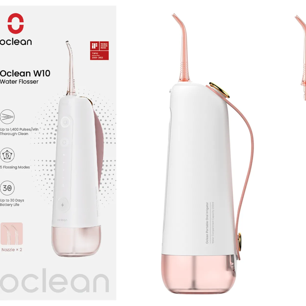 Hammasvälipuhdistin Oclean W10 pinkki