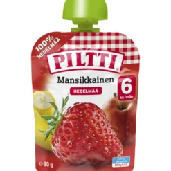 Hedelmä-marjasose Piltti 90 g Mansikkainen 6 kk