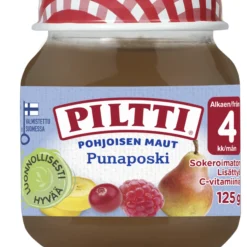 Hedelmäsose Piltti 125 g Pohjoisen maut punaposki 4 kk