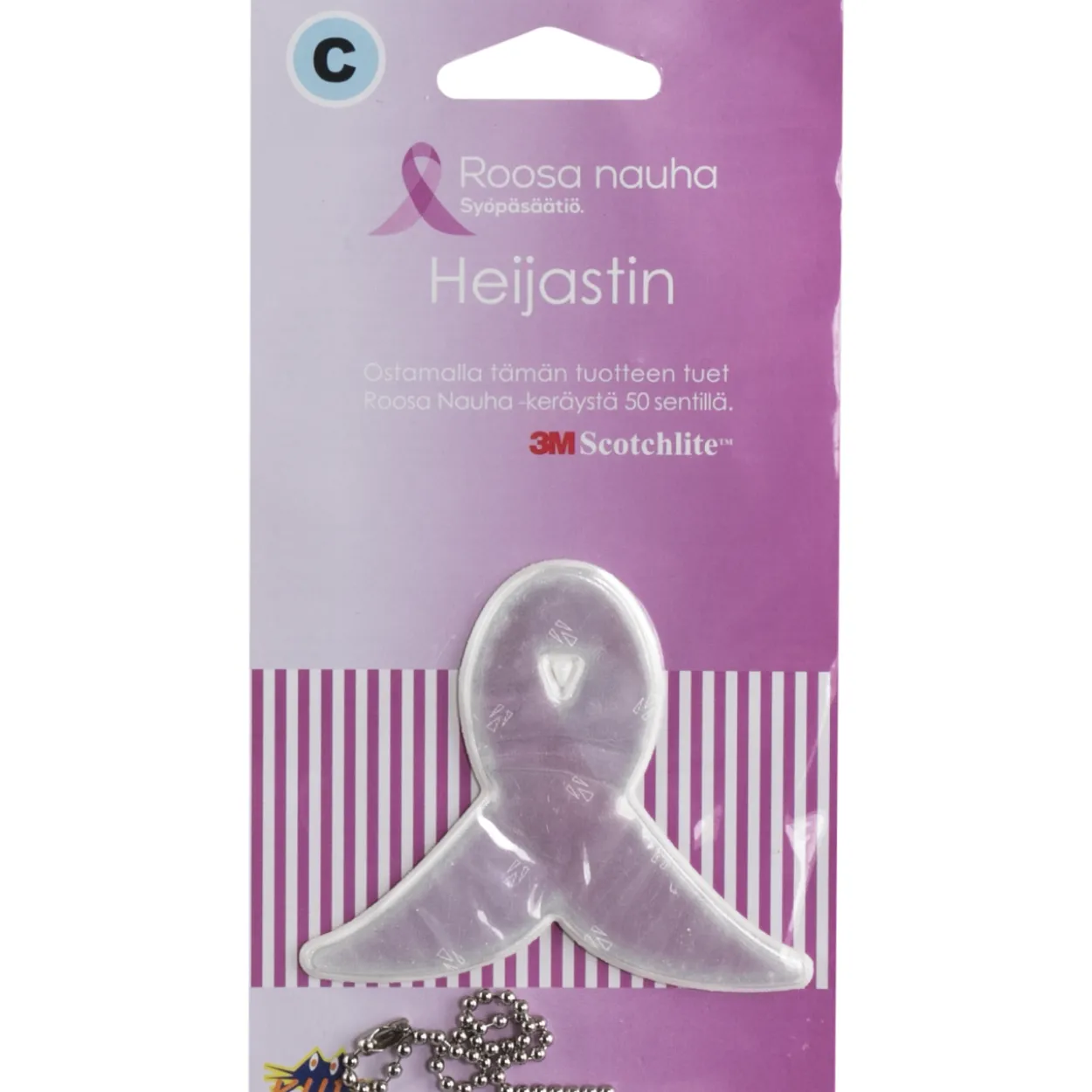 Heijastin Kiilu C Roosa nauha logo