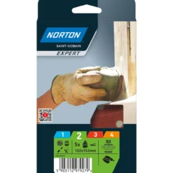 Hiomakolmio Norton Expert 102x152 P80 5 kpl