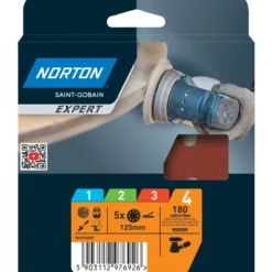 Hiomapyörö Norton Expert 125 mm P180 5 kpl