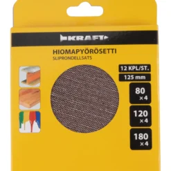 Hiomapyörösetti 125mm, 12 kpl