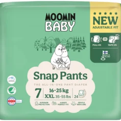 Housuvaippa Moomi Baby 24 kpl Snap Pants 7, 16-25 kg