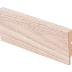 Jalkalista Maler Aava R2 MDF 12x58x2750 Valkolakattu Tammi, 5 kpl