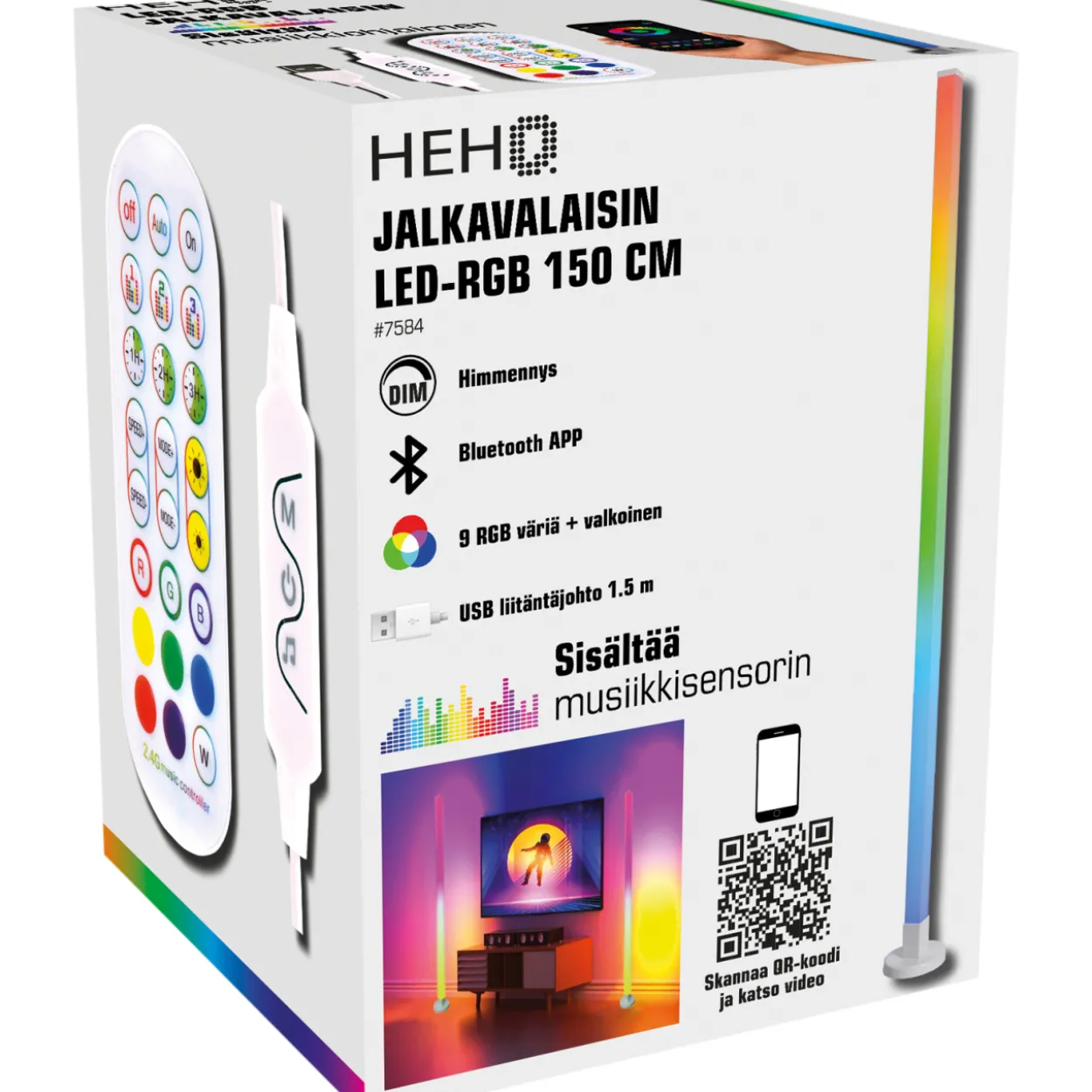 Jalkavalaisin Hehq RGBIC 1,5 m DC5V