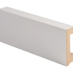 Johtoura jalkalista Maler MDF Valkoinen E0 19x58x2750, 5 kpl