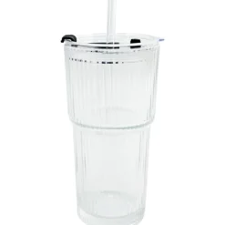 Juomalasi Kotikulta 550 ml kannella ja pillillä