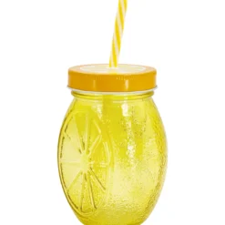 Juomalasi Kotikulta 450 ml pillillä sitruuna