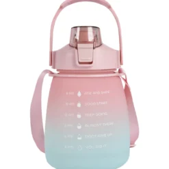 Juomapullo Miny 1,2 l turkoosi/pinkki