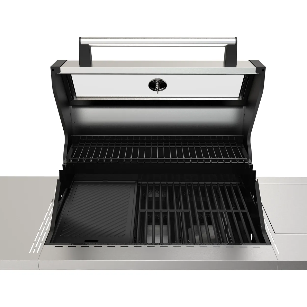 Kaasugrilli BBQ King Pro Series, 4 + 1 poltinta, lasi-ikkuna
