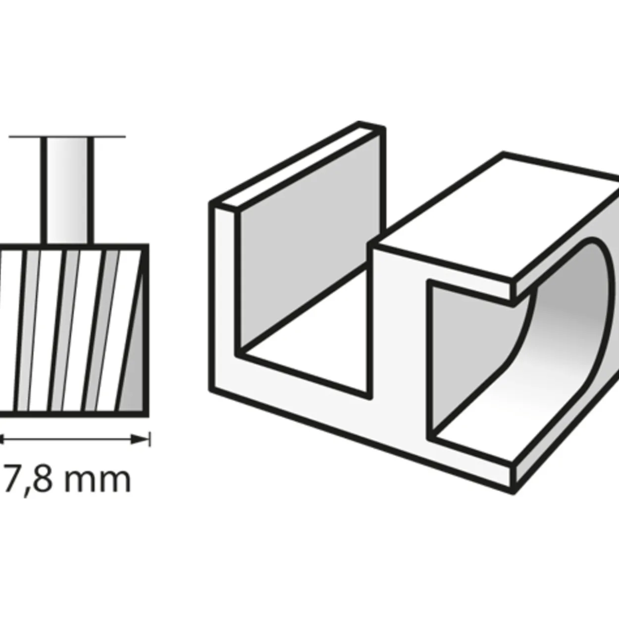 Kaiverrusterä Dremel 115 HSS 7,8 mm 2 kpl