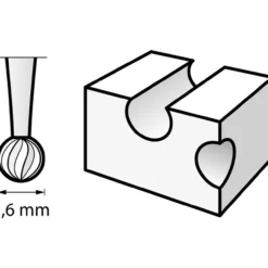 Kaiverrusterä Dremel 106 pieni 1,6 mm 3 kpl