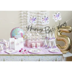 Kartonkilautanen Let's Party 8 kpl 23 cm Yksisarvinen