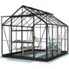 Kasvihuone Lykke Glass 8,2m2, musta