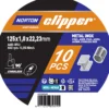 Katkaisulaikka Norton Clipper 125 x 1.0 10 kpl