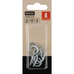 Kattokoukku Brücke 30 mm sinkitty 6 kpl