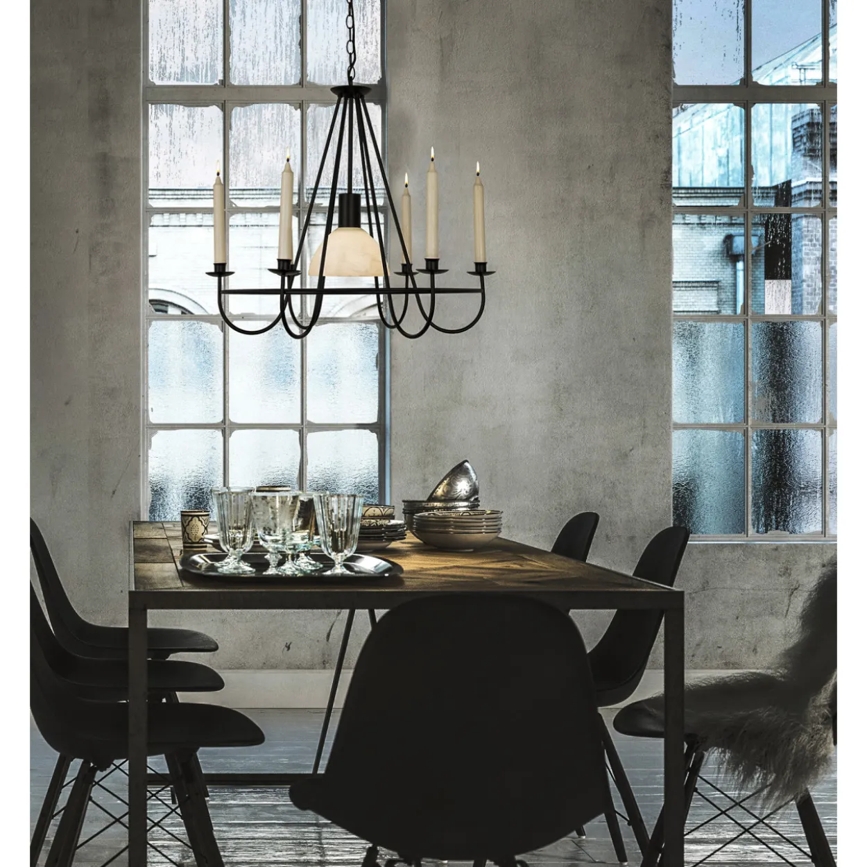 Kattovalaisin Aneta Lighting Kronoberg, musta