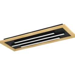 Kattovalaisin EGLO Tirrenara led 2x9,2W ja 13,7W 78x30,5cm musta/puu/valkoinen