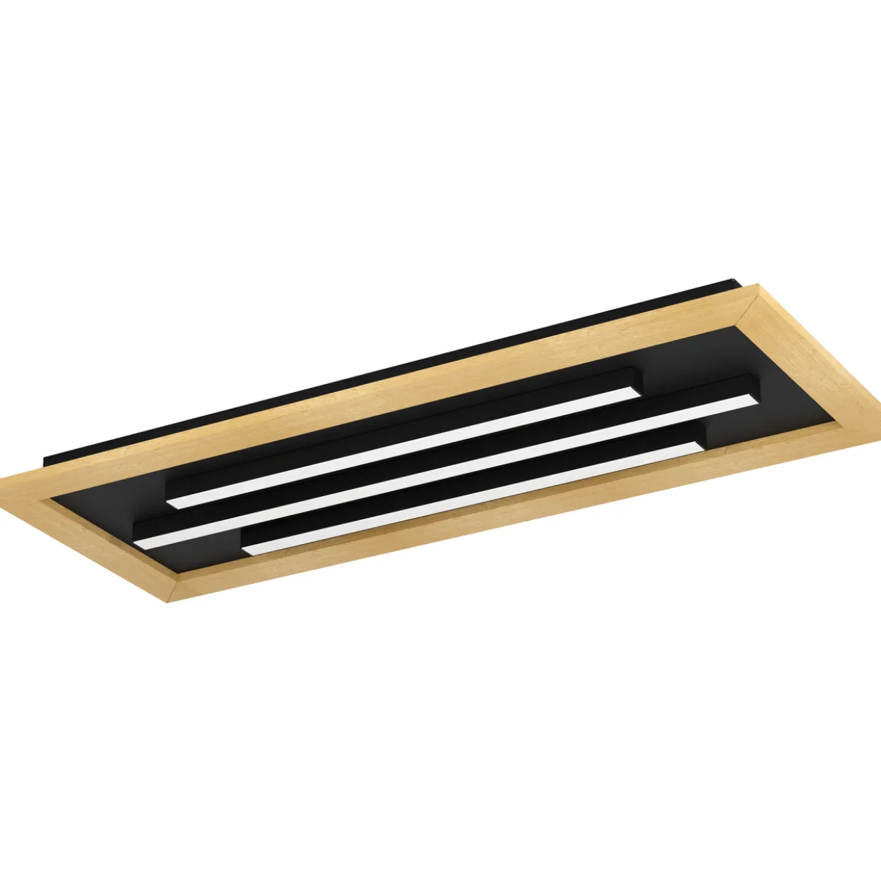 Kattovalaisin EGLO Tirrenara led 2x9,2W ja 13,7W 78x30,5cm musta/puu/valkoinen