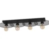 Kattovalaisin 4-os EGLO Ikeston 4x40W 95x33cm musta