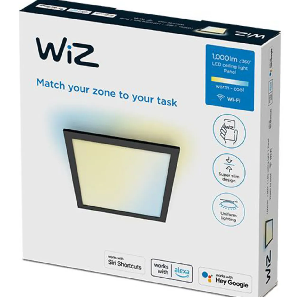 Kattovalaisin WiZ Panel musta SQ 12W 27-65K TW