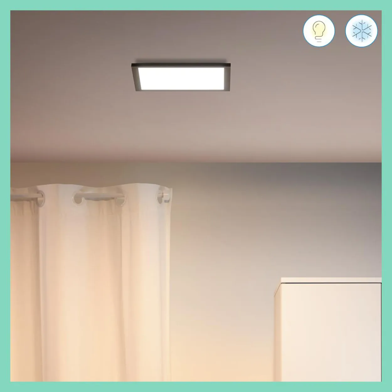 Kattovalaisin WiZ Panel musta SQ 12W 27-65K TW