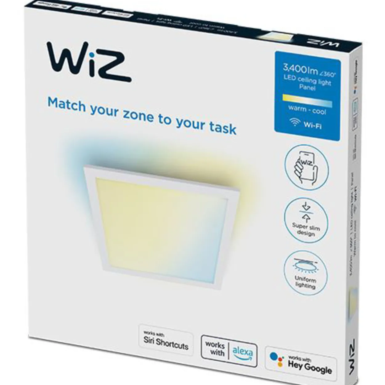 Kattovalaisin WiZ Panel valkoinen SQ 36W 27-65K TW