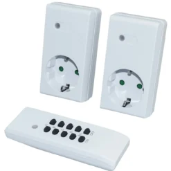 Kauko-ohjattava pistorasia 2-osainen IP20 10 A/2300 W