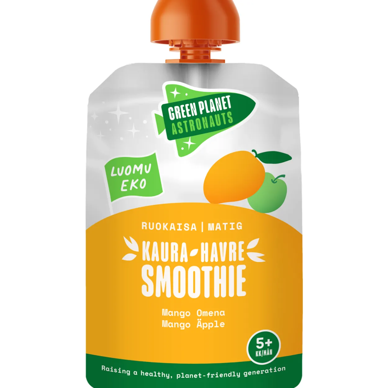 Kaurasmoothie Green Planet Astronauts 100 g omena-mango luomu 5 kk+
