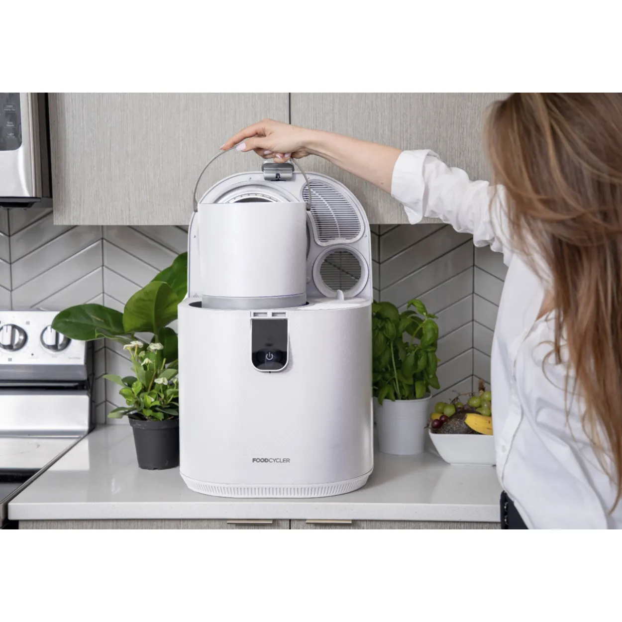 Keittiön ruokajätteen kierrätyskone FoodCycler Eco 5 valkoinen